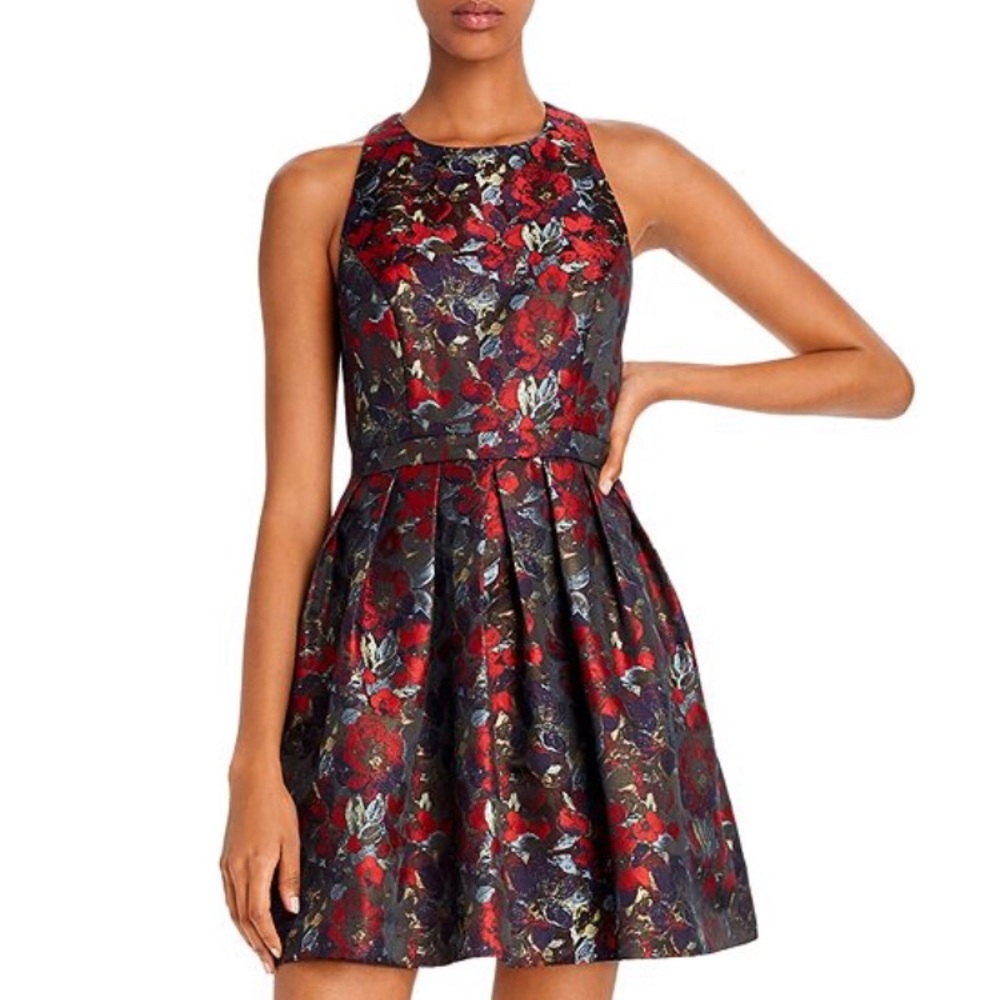 Aidan Mattox Jacquard Cocktail Dress